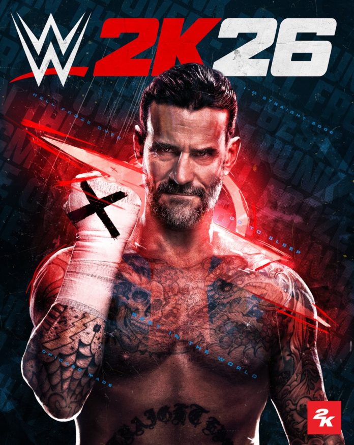 CM PUNK WWE 26 CM Punk WWE 2K26 official cover art with custom craft brew bottle